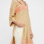 Free People Hooded Tunic Size Medium Color Cream and Orange Berkley Photo 0