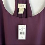 Loft NWT  Purple Spaghetti Strap Shift Mini Dress W/ Belt Loops Size Small Photo 3