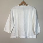 Orvis 100% Linen Shirt Womens L Button Front Boxy Lagenlook Beach Vacation Top Photo 3