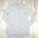 Madewell Women Blue/White Striped Long Sleeve Regular Fit Button Down Shirt XS Photo 0