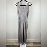 Garnet Hill  Maxi Dress M | Taupe Sequin Sleeveless Glamour Loungewear or Disco N Photo 14