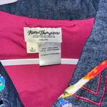 Colorful Floral Denim Jacket • Jean jacket • patchwork quilted Teachercore Blue Size M Photo 2