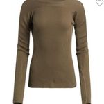 Helmut Lang  cotton Rib Long Sleeve Crewneck Top size XS in Dark resin Photo 0