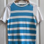 Vintage Lauren Ralph Lauren Active Knit Short Sleeve Sweater Top Medium Blue Photo 0