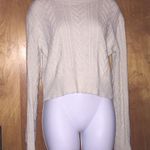 Evidnt Cream White  Los Angeles Cropped Sweater Size Large Photo 0