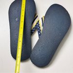 J.Crew Navy and Yellow Polka Dot Anchor Style Flip Flops Sz 7 Photo 6