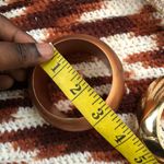 Y2K Boho Hippie Indie Wooden Large Chunky Gold Photo 3