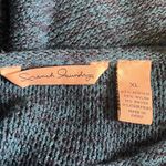 French Laundry Teal Speckled Knit Sweater Stretch Pullover Scoop Neck Size XL Photo 4