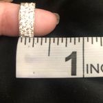 Sterling Silver 14k silver plated  hoop earrings pave set CZ simulated Diamonds Photo 2