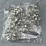 Rhinestone Crystal Flower Hair Comb Silver Photo 6