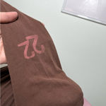 Hollister Vtg Y2K Brown Long Sleeve Graphic Top Pink Logo Womens Small Photo 6