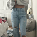 PacSun  Jeans Boyfriend Ripped Light Blue Photo 0