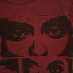 SheIn Maroon Icon 90’s Graphic Crop T-shirt M Artwork Self Portrait Festival Photo 1
