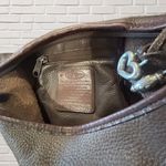 Brighton Brown Leather Braided Strap Hobo Bag Bali Collection Silver Heart Photo 8