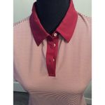 Adidas  Striped Polo Sleeveless Purple Medium Clima Cool M Photo 4