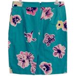 J.Crew  FLORAL GREEN PENCIL STRETCHY SKIRT 4 Photo 2