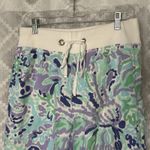 Lilly Pulitzer Pants Women Medium Linen Straight Nice Ink Lilly's Lilac Vacation Photo 1