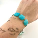 Free People  NWT Turquoise inspired beaded Bracelet Photo 2