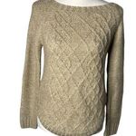 89th and Madison  Tan and White Sweater Size Small Photo 0
