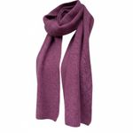 Vintage Purple Angora Wool Blend Scarf Solid Long Winter Wrap 60x10" Photo 1