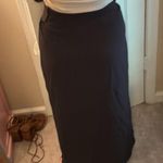 Blue Life Tie Double Front Slit Skirt Black Photo 3