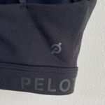 Peloton Black Logo Strappy Back Sports Bra Photo 4