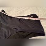 Beachsissi  swim bikini bottoms only - size medium - black - cut outs around top hem NEW Photo 7