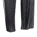 ROTATE Birger Christensen Isha Metallic Black Cut Out Halter V Photo 11