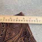 CHAPS Vintage Y2K Forest Fairy Skirt Womens 8 Brown Paisley Polyester Preppy Photo 9