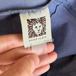 Anne Klein Blue Business Casual Stretch Ankle Pants with Gold Buttons, Size 10 Photo 11