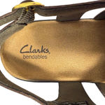 Clarks  Bendables Leather Sandals Metallic Bronze Slingback Comfort Women's 9M Photo 1