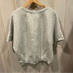 Catherine Malandrino  gym gray batwing short sleeve sweatshirt pearls oversized Photo 4