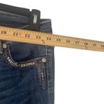 Grace LA Juniors Size 7 Western Bling Jewel Embroidered Pockets Straight Jeans‎ Blue Photo 11