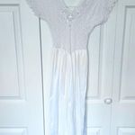 Vintage “Cinema Etoile” White Lace and Silky Maxi Night Gown Dress Photo 0