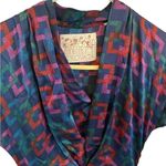 Anthropologie  Trovato 100% silk Jewel Tone midi Party dress Festive Holiday Photo 2