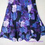 City Chic New! Hydrangea Fit & Flare Dress - black purple, women plus size 16 Photo 4