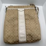 Coach  Tan and Off White Signature Canvas Crossbody Photo 11