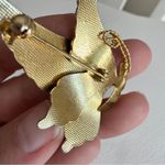 Vintage Cloisonné Butterfly Brooch Pin Estate Jewelry Gold Photo 2