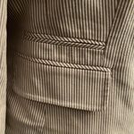 Ann Taylor LOFT Women Blazer Striped Pleated 3/4 Sleeve Size 10 Photo 3