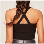 Reformation ✨ Lyra Black Ribbed Cropped Sz Medium Top✨ Photo 2