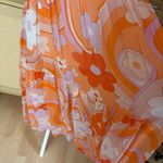 CIN CIN Vagabond Maxi Skirt in Bloom Sheer Colorful Size Medium‎ Orange Photo 3