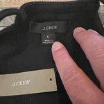 J.Crew Ribbed Tank Top Halter Neck Sleeveless Casual Black‎ Large Black Photo 2