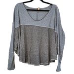 We The Free FREE PEOPLE /  Boxy Two Tone Long Sleeve T Shirt - Medium Photo 0