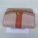 Michael Kors Sherbert Carmen Crossbody Small Monogram Flap Purse Photo 3