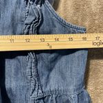 Old Navy  Tank Top Womens Small Denim Ruffle Sleeve Peplum Blue Blouse Keyhole Photo 4