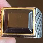 Casual black resin S925 silver ring size 7.5 Photo 4