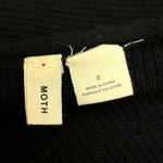 Moth Anthropologie Black Faux Wrap Ribbed Knit Sweater Photo 6