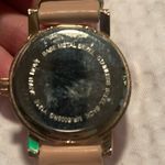 Japan stainless steel Light Pink Ladies Watch. Pink Leather Band And Pink Face Gold Photo 4