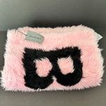 Balenciaga Oversized Faux Fur Logo Pink Scarf NEW Photo 6