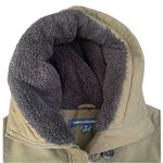 French Connection  Women’s‎ XS Insulated Parka Trench Coat Army Green Hooded Long Photo 3